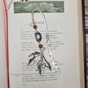 Custom bookmark, personalized bookmark, metal bookmark, bookmark, marque-pages, autumn bookmark, fall bookmark, autumn leaf, handmade.