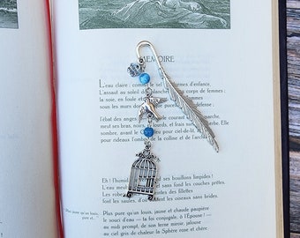 Cute bookmark, custom bookmark, metal bookmark, bookmark, marque-pages, marque page, oiseau, bird, liberté, freedom, fait main, handmade.