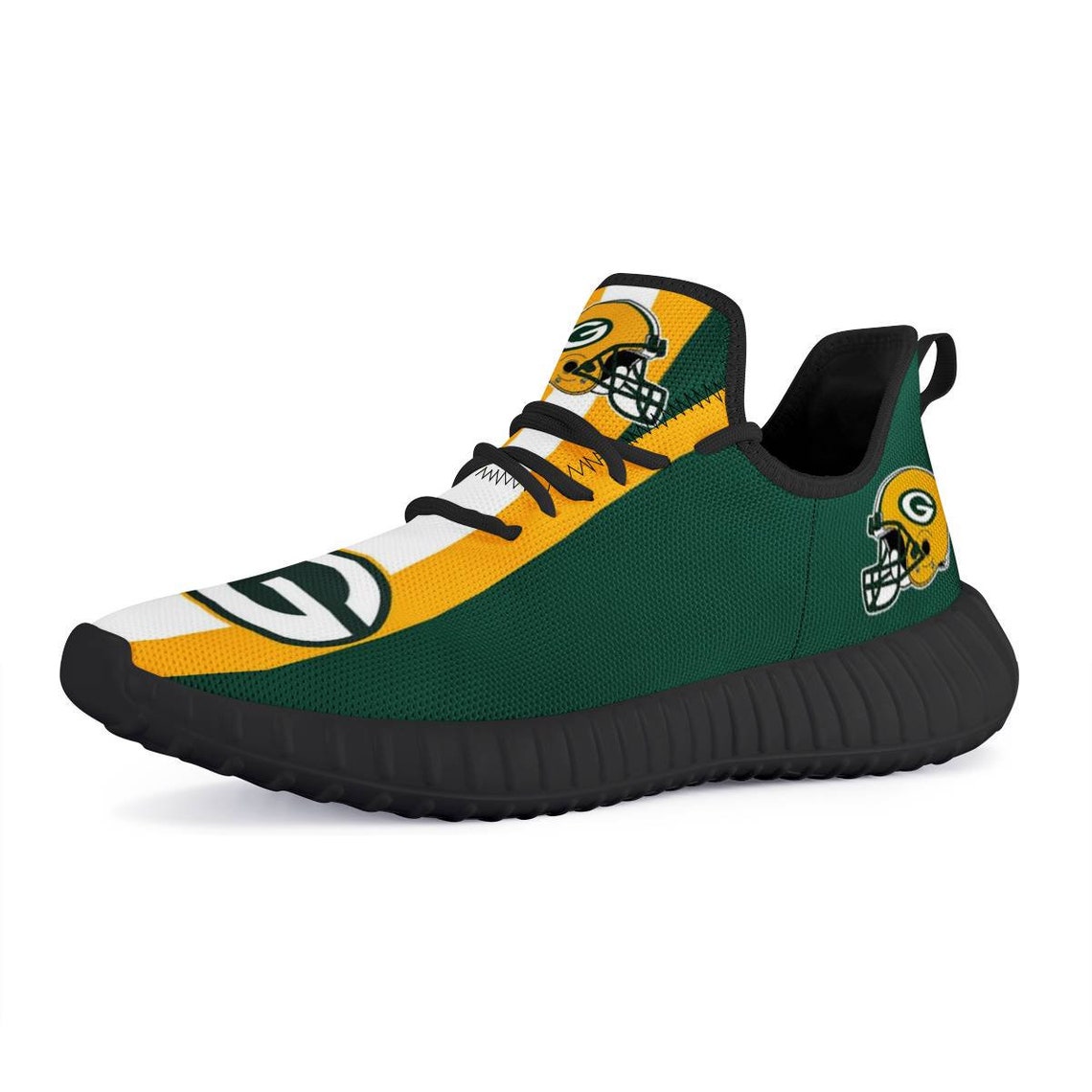 Green Bay Packers Custom Shoes Yeezy Style Sneakers Running | Etsy