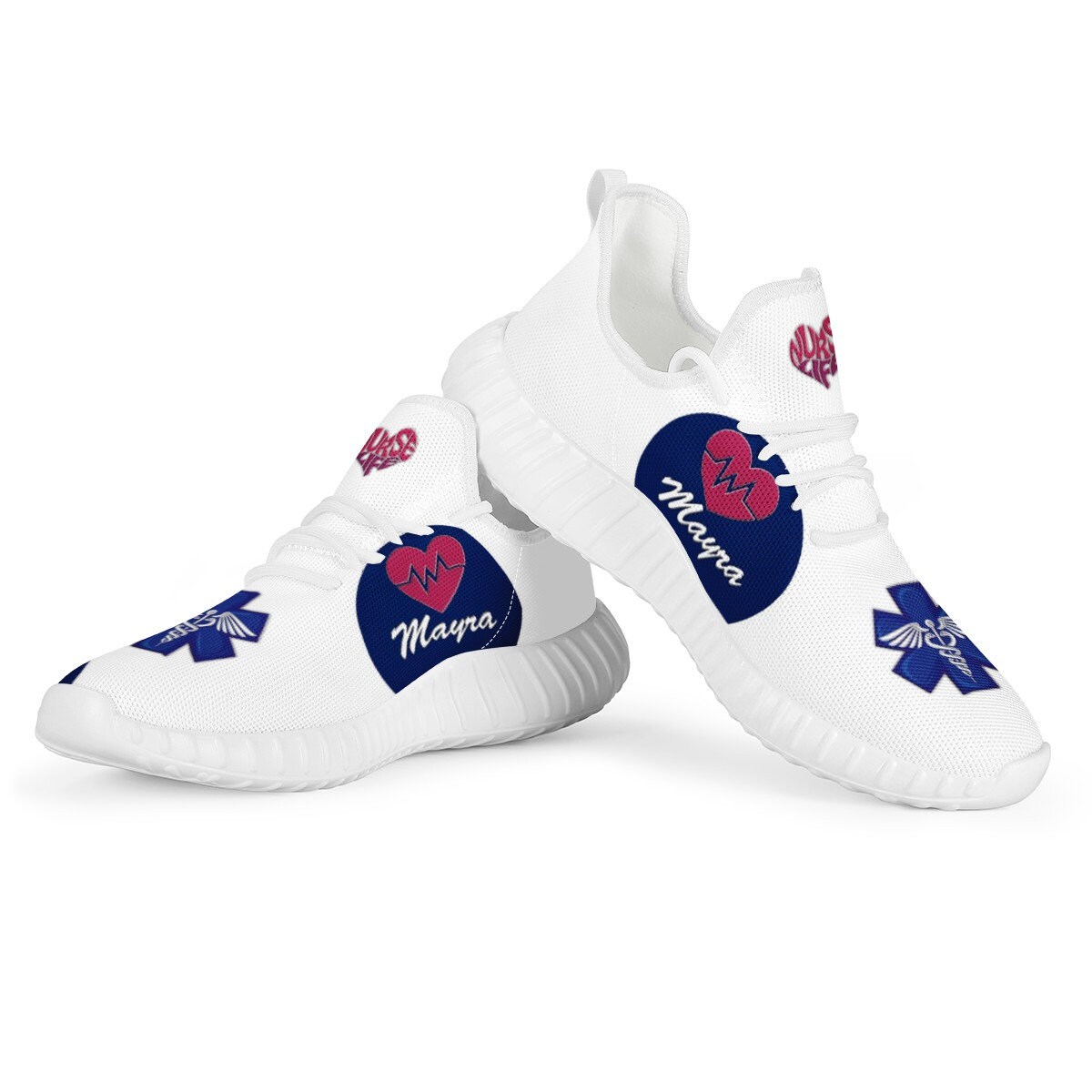 white nursing sneakers