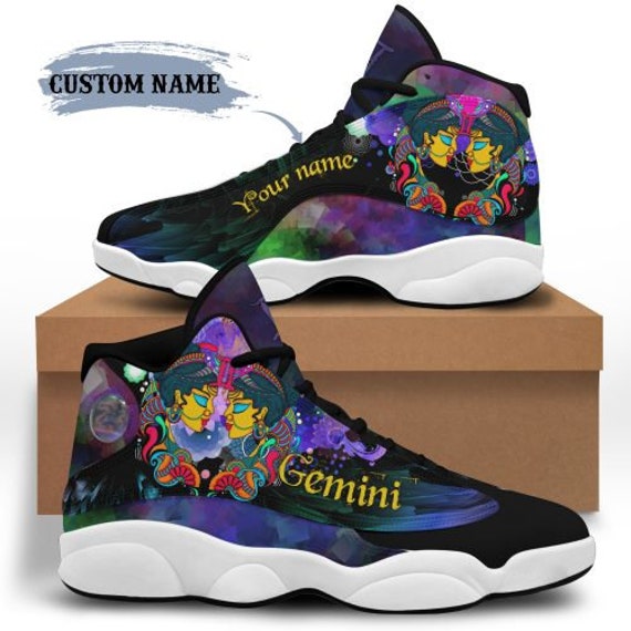 Multi Color Gemini Zodiac Sign Personalized Men Women High Top | Etsy