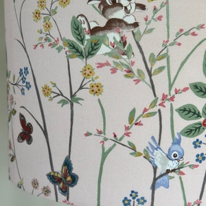 Disney Bambi and Thumper lampshade Disney x Sanderson fabric pink flowers handmade image 5