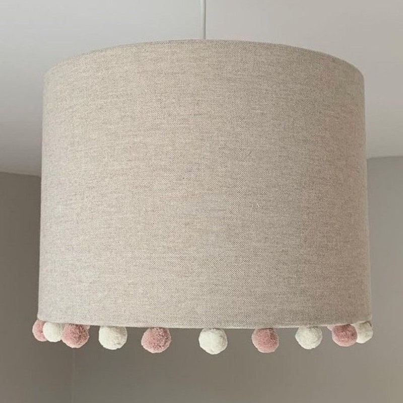 Pom Pom Lampshade for Nursery - Etsy UK