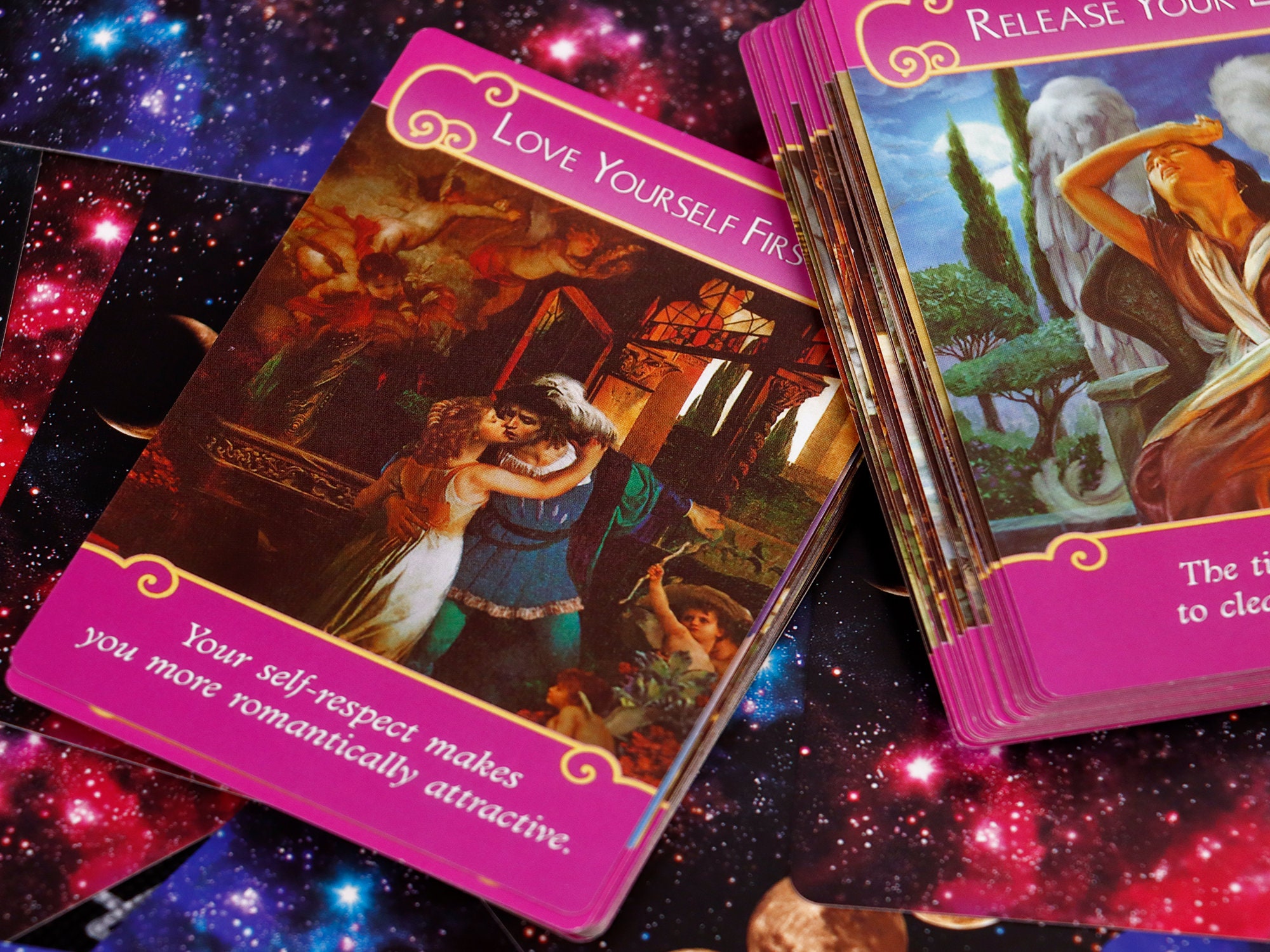 The Romance Angels oracle cards deck with book Pink oracle Etsy