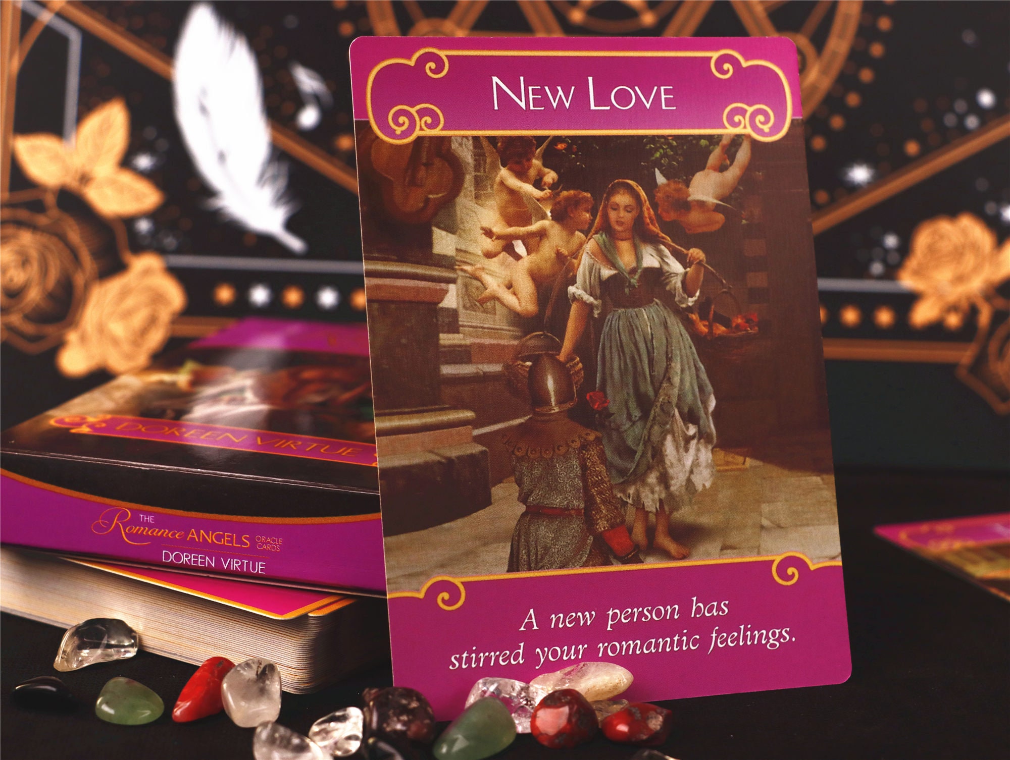 Romance Angel Oracle Deck / Beautiful tarot cards / Oracle Etsy