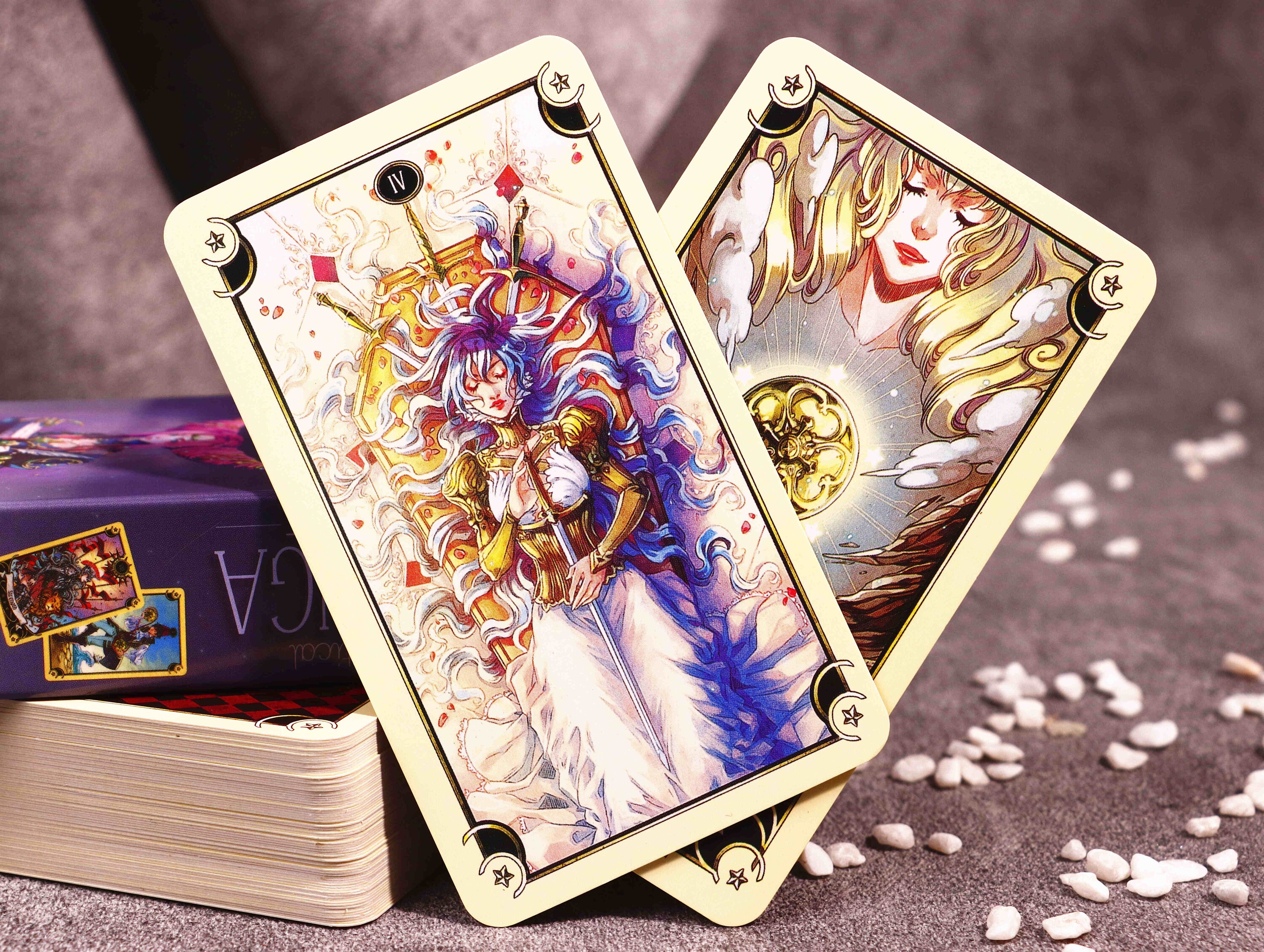 Beautiful Anime tarot cards deck with book for beginners / | Etsy