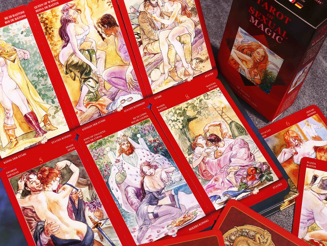 Full Sexual Magic Tarot Cards Deck With Guidebook Unique Etsy 