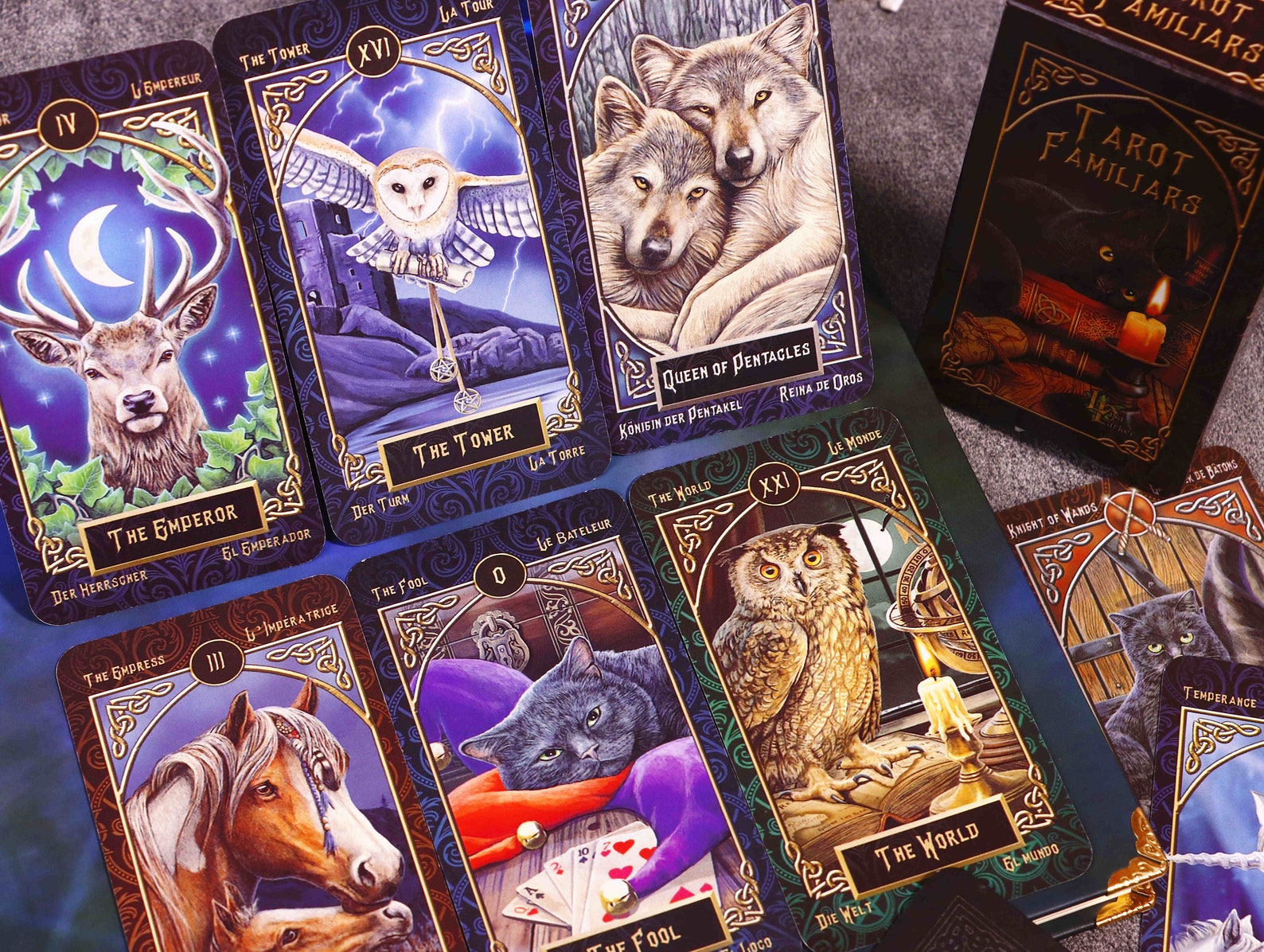 Cute Animal tarot cards deck with guidebook Familiars tarot Etsy