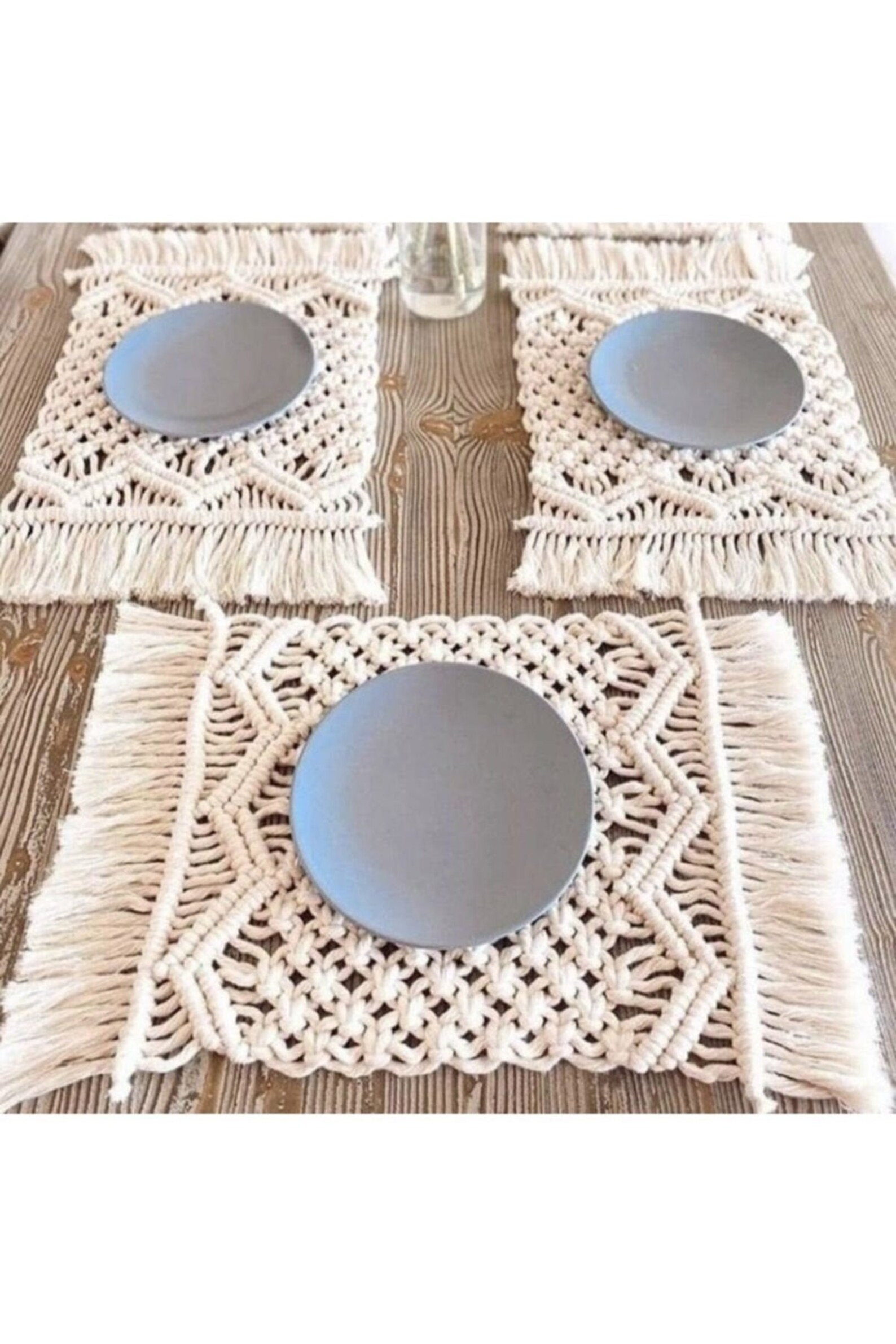 Macrame Plate Macrame Placemat Macrame Round Placemat Table Etsy