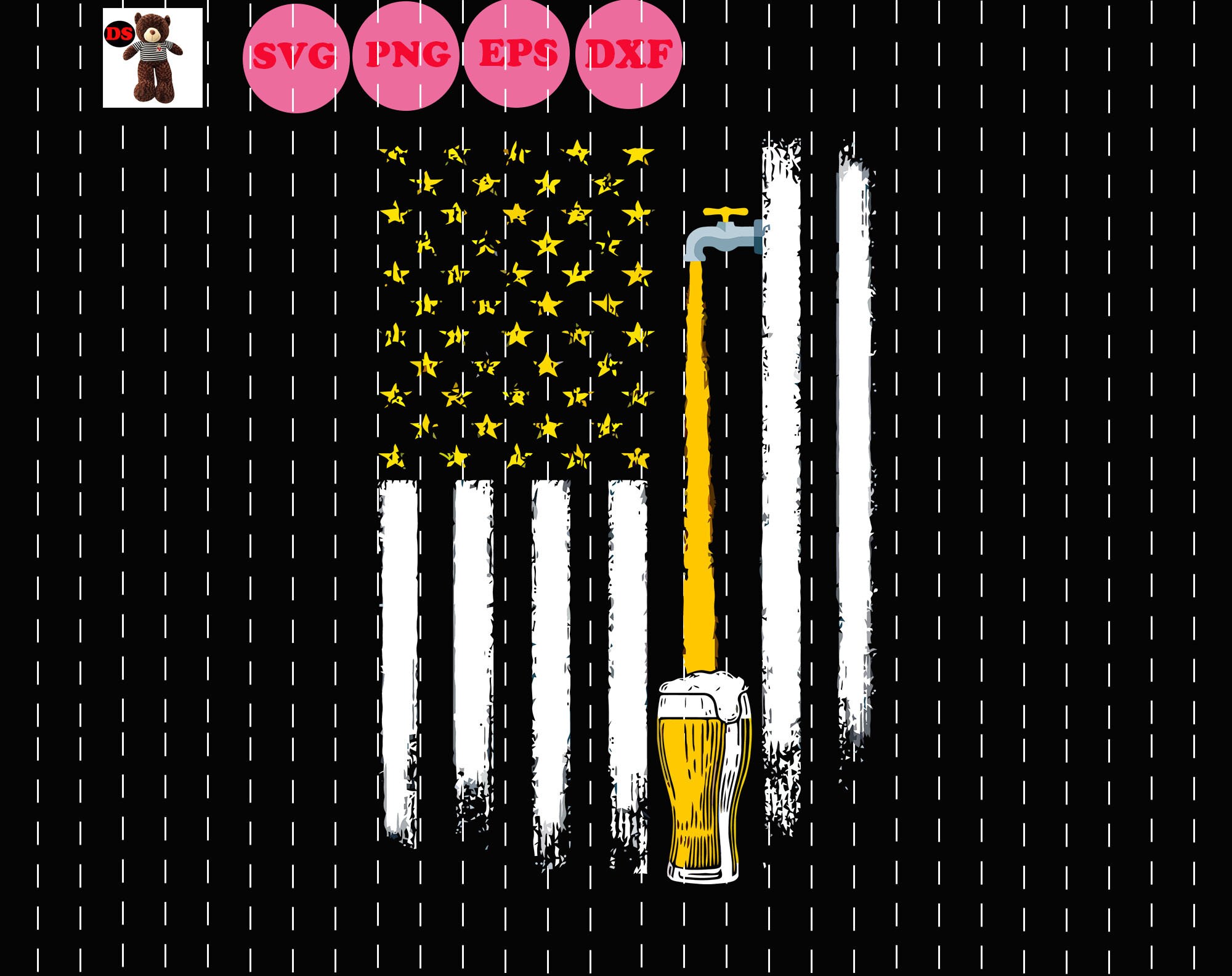 American Flag Beer SVG Beer SVG Beer American 2021 Love Etsy