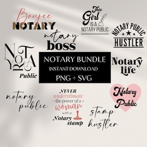 Cute Notary Bundle PNG, Notary png bundle, Notary Marketing Clip Art, Notary Tshirt Designs, Cute Notary Sayings PNG