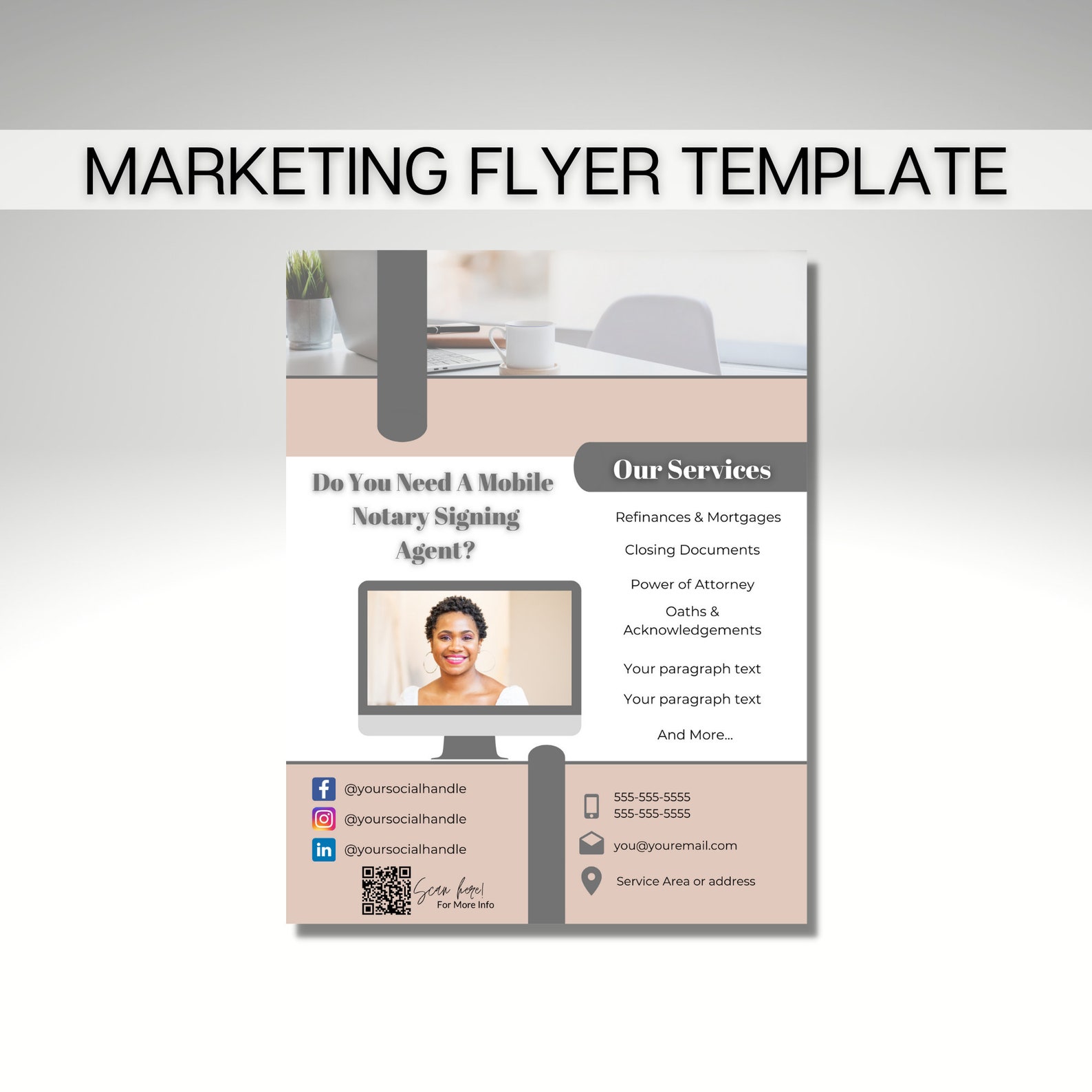 Notary Marketing Flyer Template Etsy