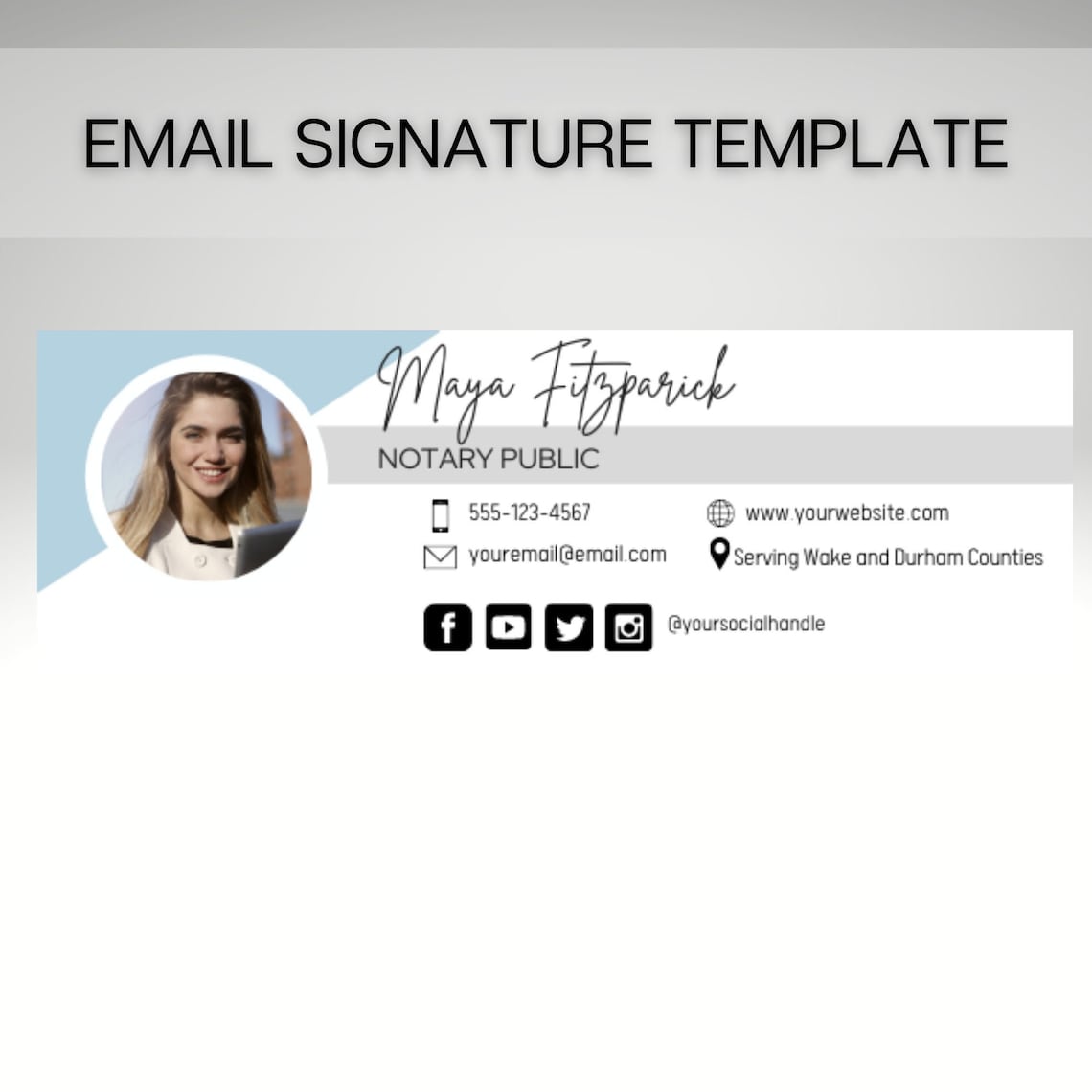 Professional Email Signatures for Notaries Notary Signature Etsy