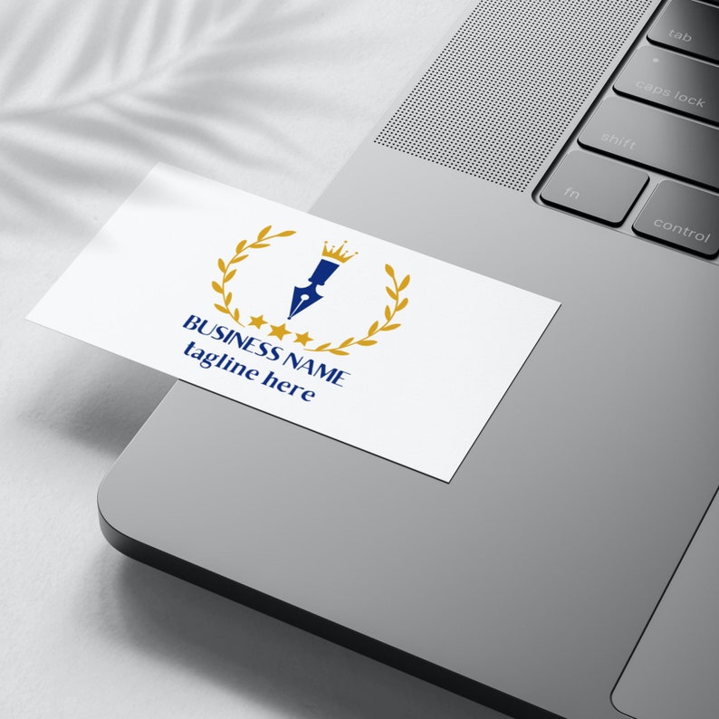 Custom Notary Public Crown Logo With Pen Editable Notary Logo Etsy