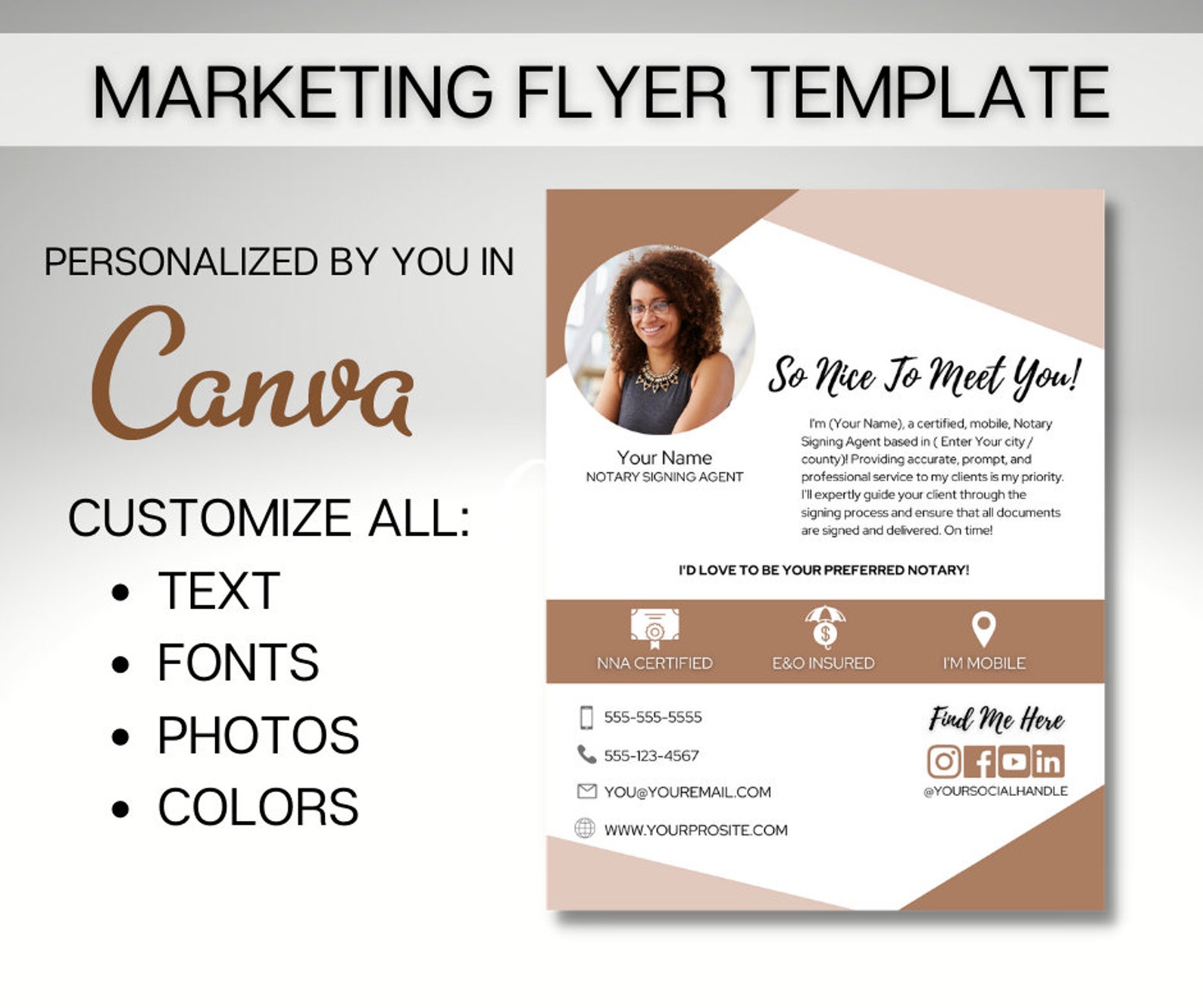 Notary Flyer Template Etsy