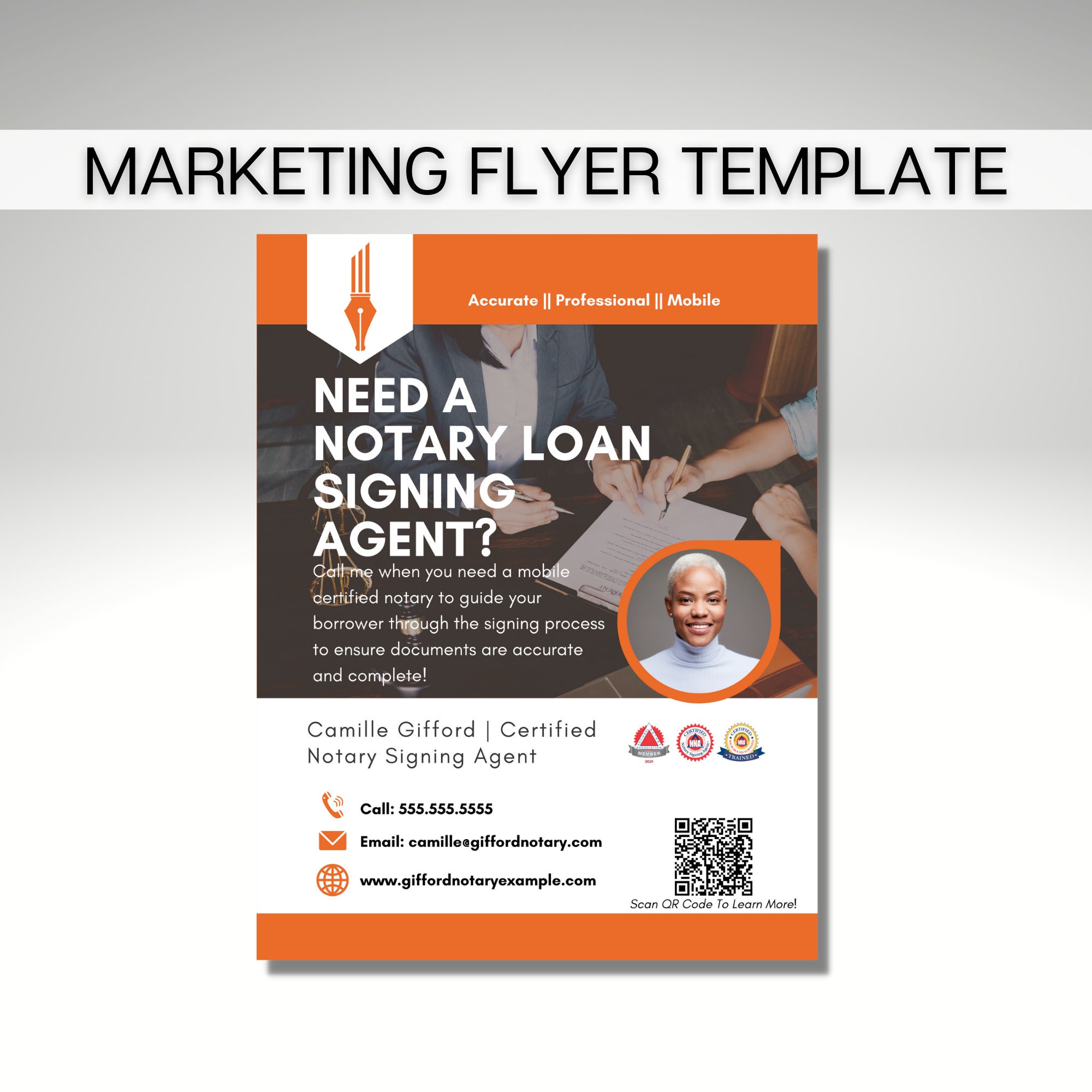 Notary Marketing Flyer Printable Flyer Template for Loan - Etsy India