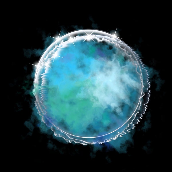 Silver Ring Circle, Logo Background PNG, Logo Frame, Circle Clipart, Blue Smoke Logo, Beauty Logo, Sparkle Logo, Multicolor Watercolor Logo
