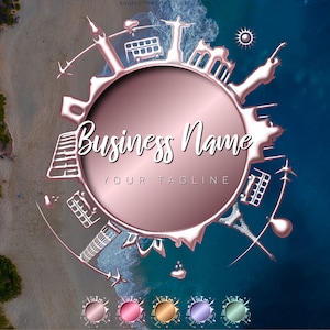 Logo di viaggio, Logo dell'agente di viaggio, Logo preconfezionato, Logo del blog di viaggio, Logo dei viaggi di lusso, Logo di viaggio Design Logo dell'agenzia turistica Statua della Libertà