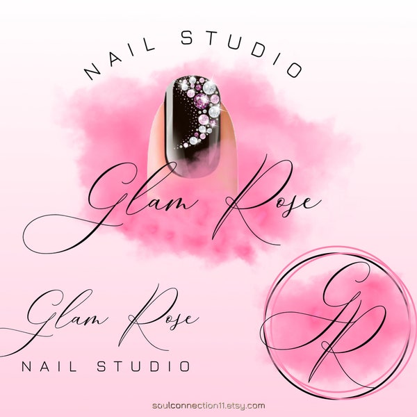 Nail Logo, Beauty Logo, Nail Tech Logo, Nail Salon Logo, Nail Logo Design, Premade Logo, Pink Nail Logo, Nail Artist Logo Nail Business Logo