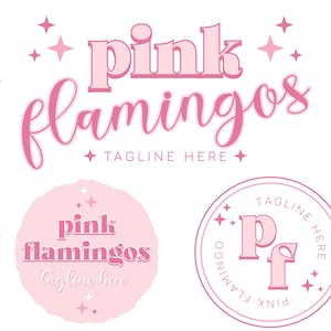 Pink Boho Logo, Premade Logo Design, Minimalist Logo, Retro Logo, Boutique Logo, Kids Logo, Business Logo Design, Shop Logo, Modern Logo