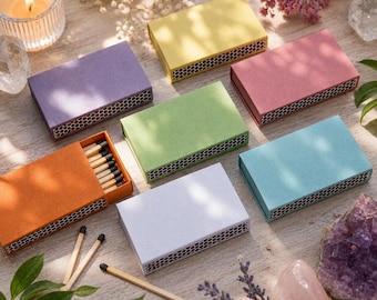 Handmade Colorful Matchboxes | Decorative Ritual Matches | Candle Accessory for Party Favors, Altars & Witchcraft Gifts