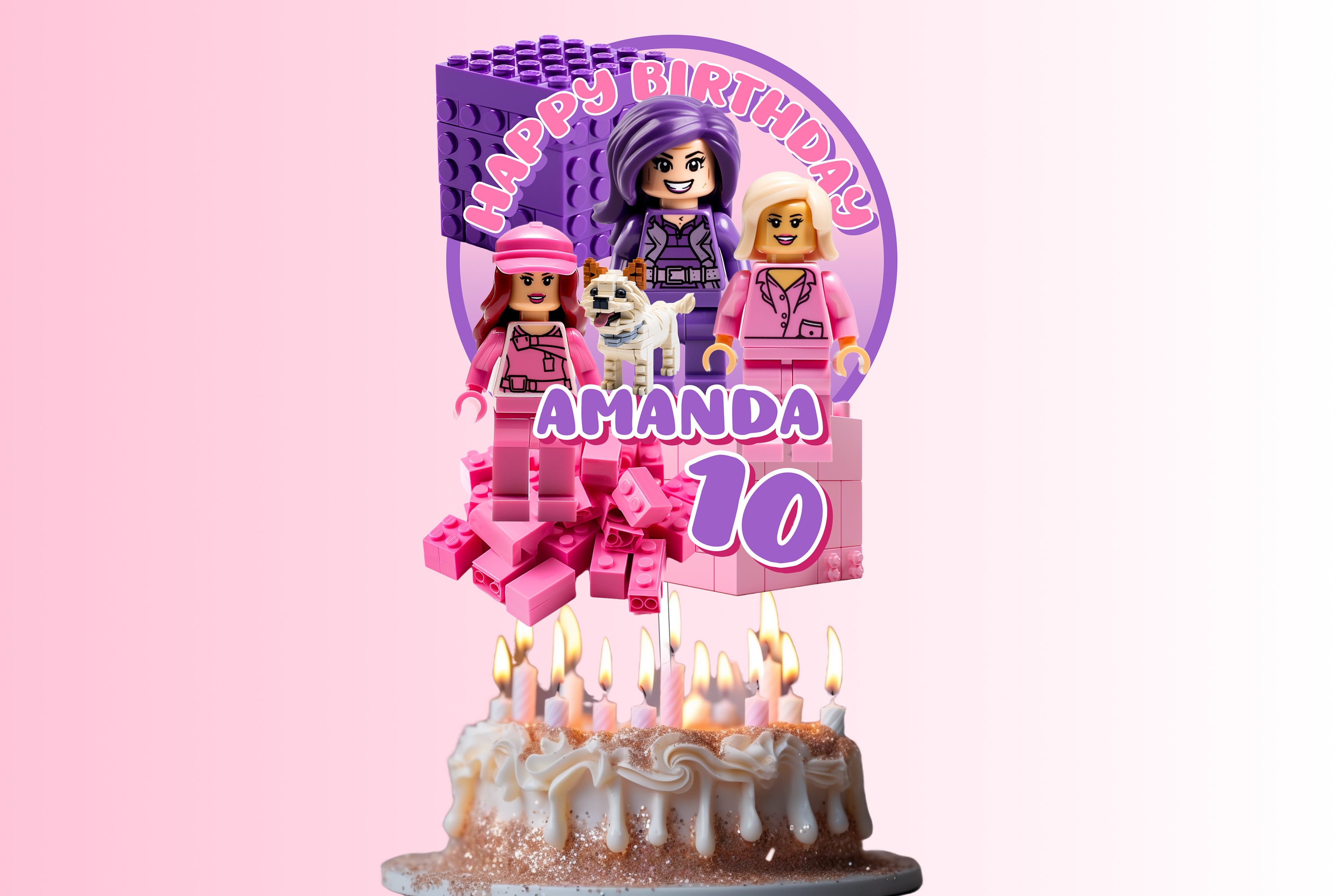 Roblox Cake Topper -  in 2023  Roblox cake, Lego friends cake