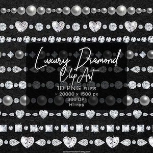 Imágenes prediseñadas de diamantes de lujo real, joyas de diamantes PNG, imágenes prediseñadas de cadena de diamantes, marco de diamantes, superposición de diamantes, borde de diamantes, hilos de diamantes