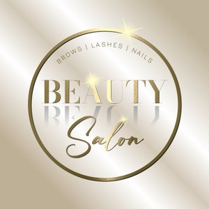 Luxury Premade Logo Design, Gold Boutique Logo, Modern Salon Logo, Glam Business Branding, Custom Beauty Logo Nails Logo Lash Logo Brow Logo