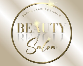 Luxury Premade Logo Design, Gold Boutique Logo, Modern Salon Logo, Glam Business Branding, Custom Beauty Logo Nails Logo Lash Logo Brow Logo