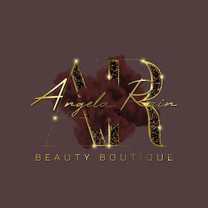 Brown & Gold Logo, Beauty Logo, Premade Logo Design, Glitter Logo, Boutique Logo, Lashes Logo, Brows Logo, Smoke Logo, Gold Glossy Logo