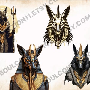 Anubis PNG Clipart Bundle, Ancient Egyptian God of Death Images ...