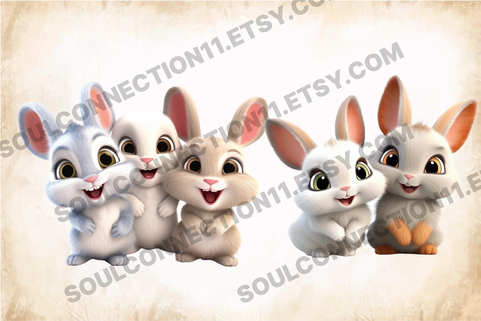 Rabbit Family PNG Clipart Bundle Rabbit House Rabbit Baby - Etsy