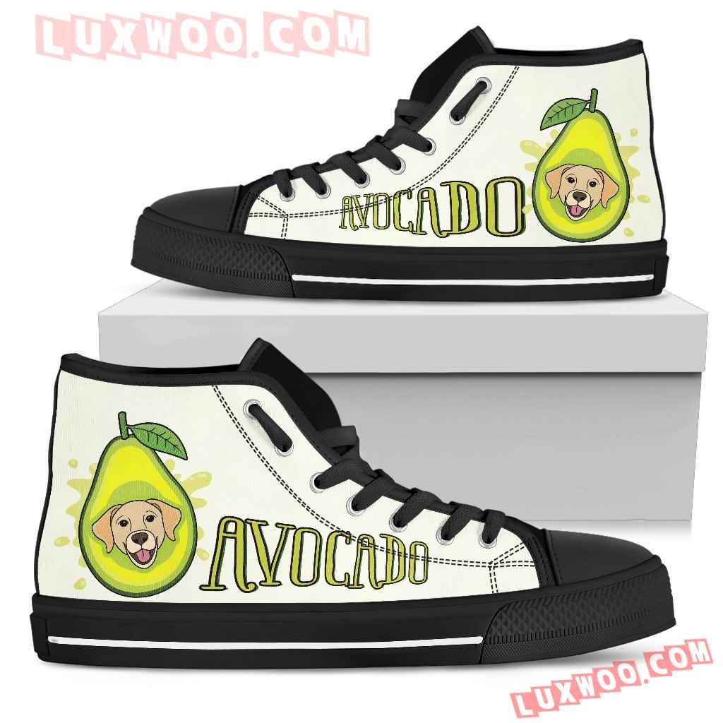 Avocado Labrador Hightop Kunst Hund Leinwand Schuhe Geburtstag Etsy