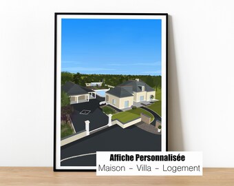Personalized Poster - House - Villa - Accommodation - DIGITAL VERSION ONLY
