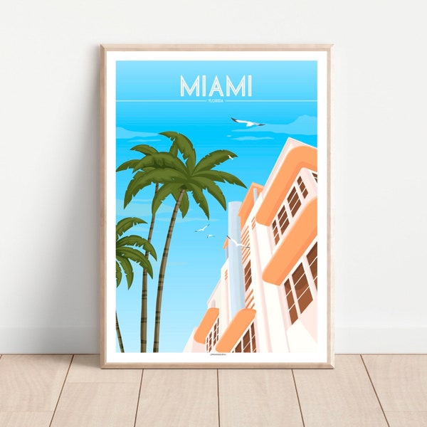 Affiche MIAMI - FLORIDA