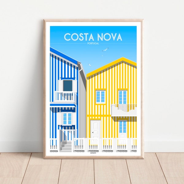 Affiche COSTA NOVA - PORTUGAL