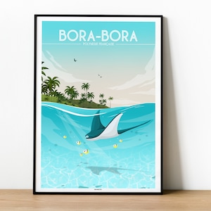 Affiche BORA-BORA - Polynésie Francaise