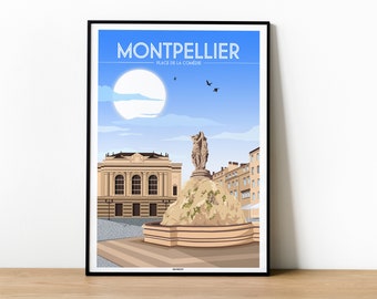 Poster MONTPELLIER - PLACE de la COMEDIE
