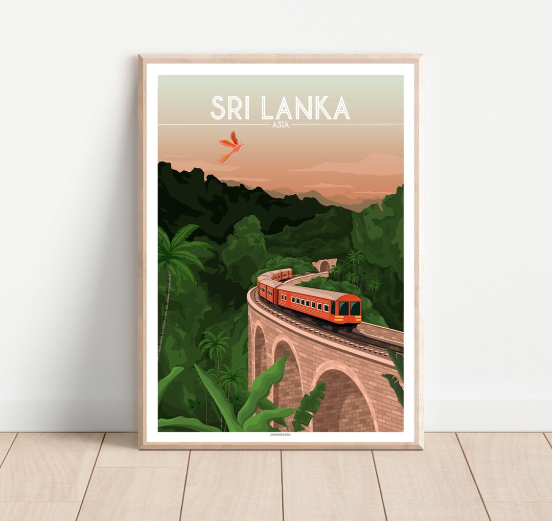 Poster SRI LANKA ASIA Etsy