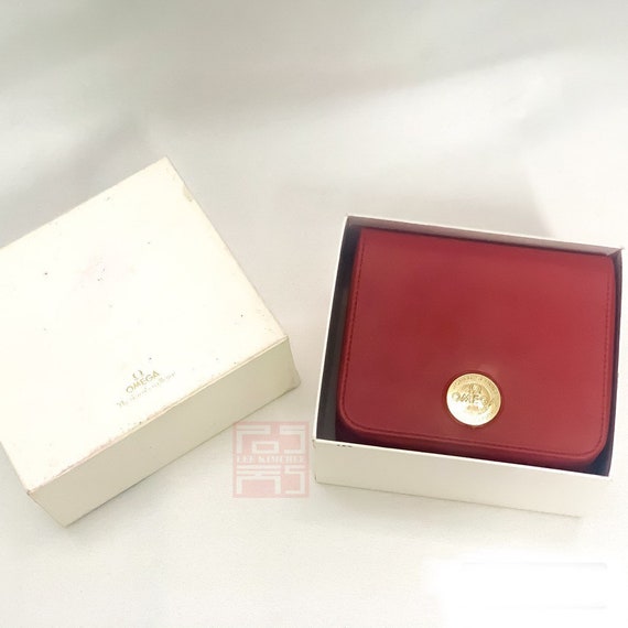 Omega SpeedMaster Watch Box Genuine Red Leather Bo