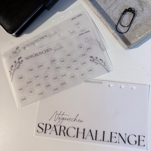 Notgroschen Sparchallenge - Umschlag A6