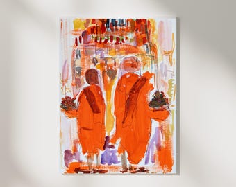 "Ganga Aarti" original | Arte | India | Rishikesh | Yoga | Ceremonia | Acrílico | A5