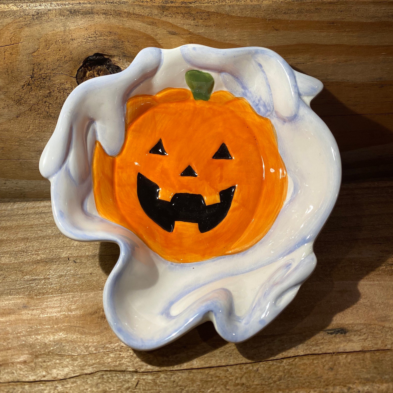 Vintage Ceramic Halloween Candy Dish Bowl Vintage Halloween Etsy