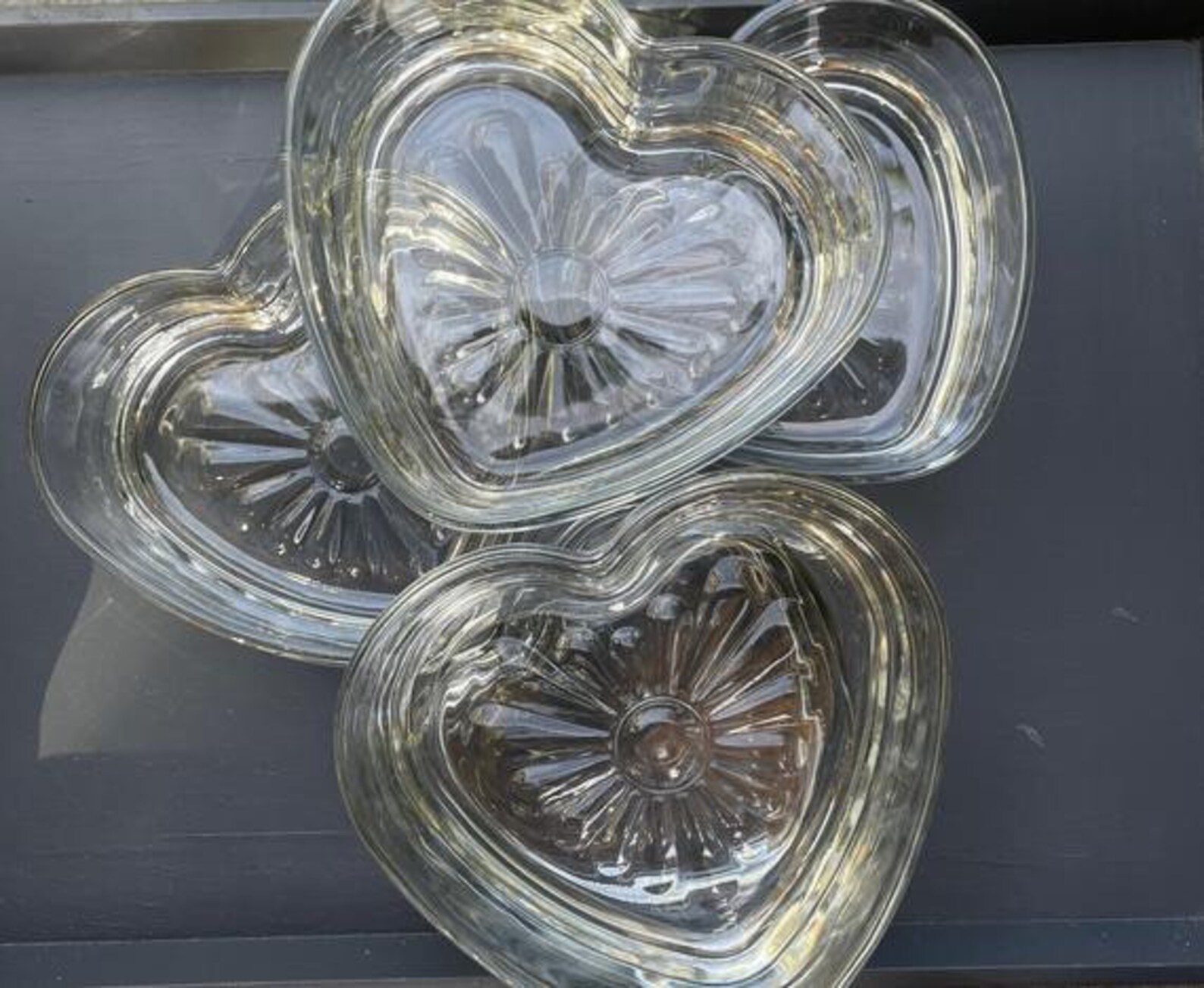 Vintage Libbey Glass Heart Shaped Bowl Trinket Dish Candy Etsy