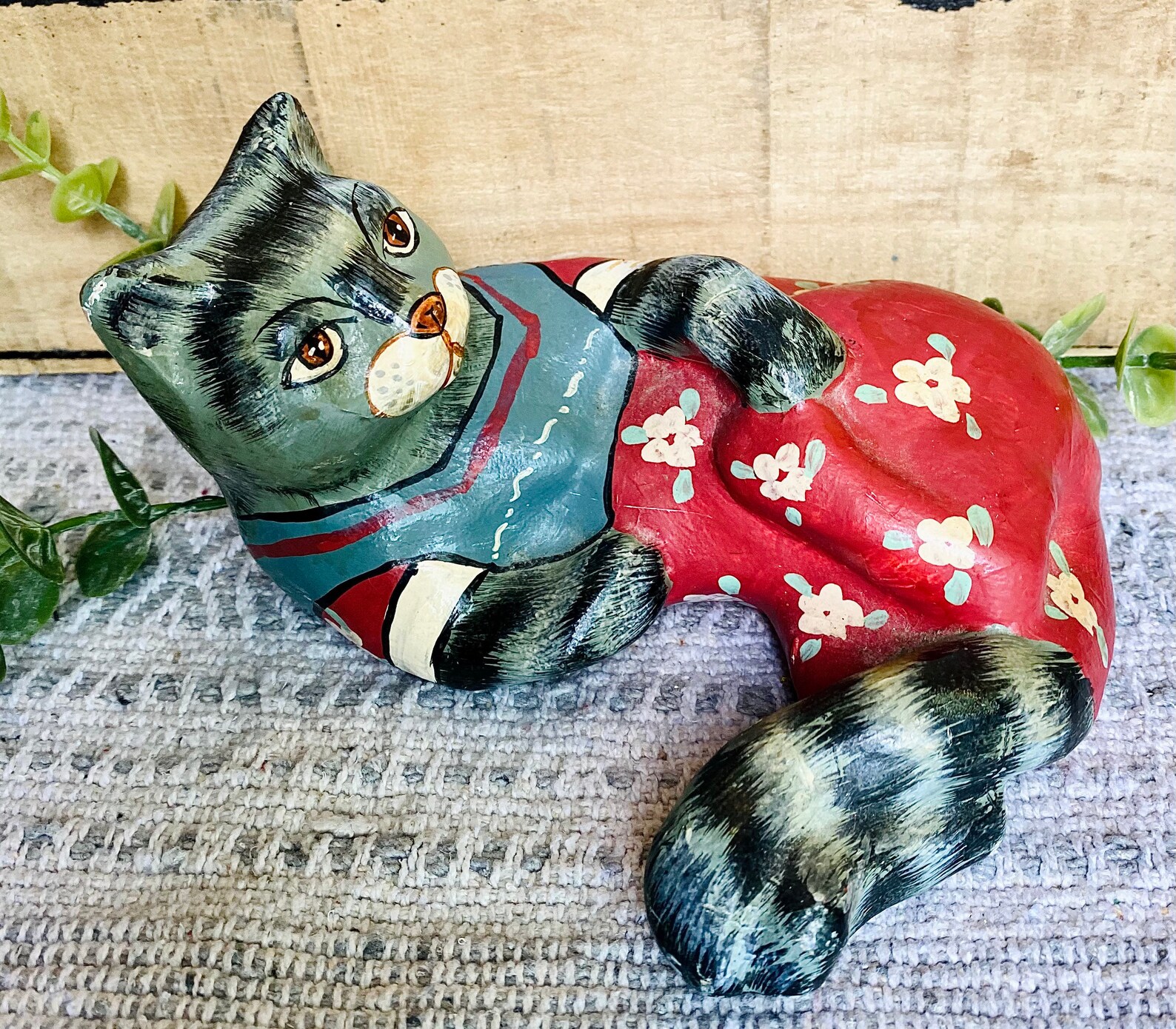 Unique Vintage Ceramic Cat Figurine Vintage Home Decor Cat Etsy