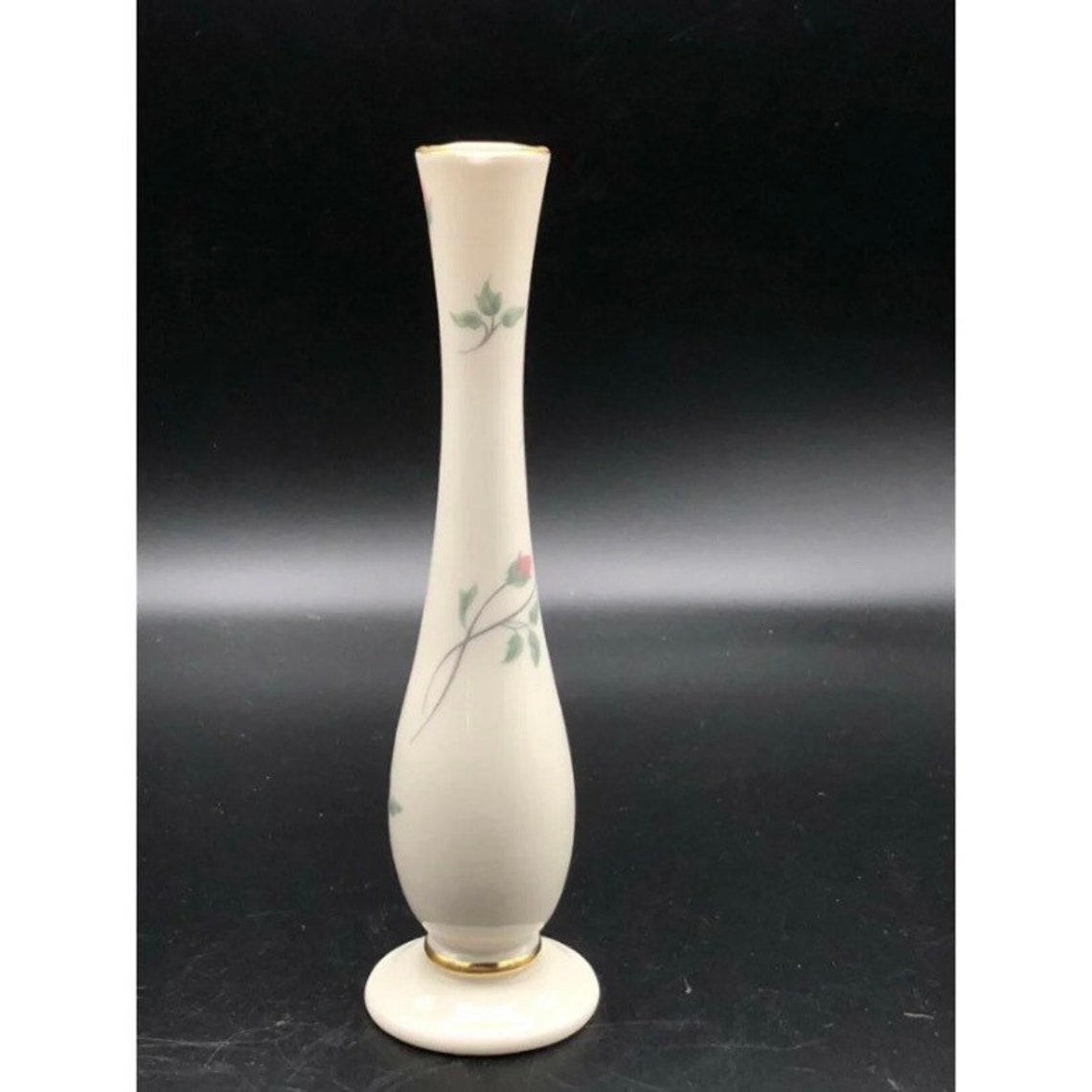 Lenox Rose Manor Floral BUD VASE Gold Trim Brand New in Etsy