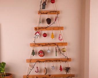 Wood Christmas Tree, Christmas Wall Dekor, Handmade Christmas Tree