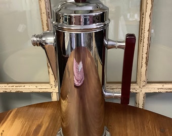 Art Deco Chrome Stainless Cocktail Shaker