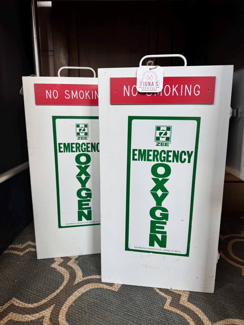 Zee Medical Products Emergency Oxygen Metal Cabinet - Etsy