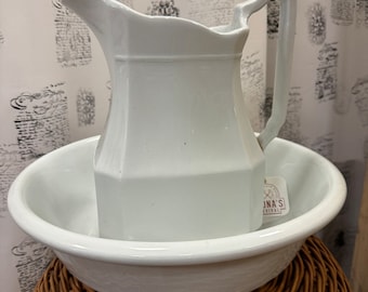 J&G Meakin Ironstone Pitcher and Basin